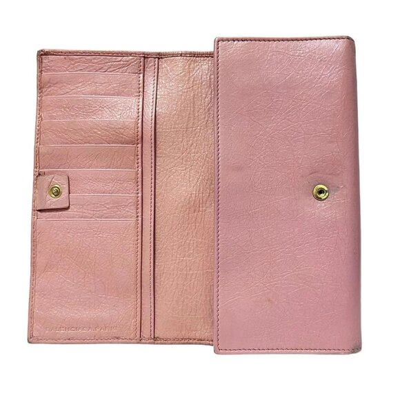 BALENCIAGA Giant Continental Light Pink Leather - Long Wallet - Picture 3 of 5